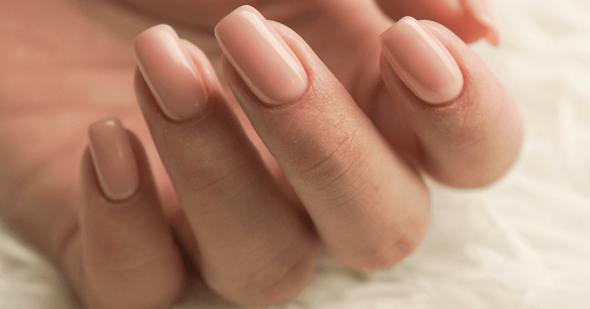 Freshly finished natural-tone manicure at Yo2 Nail Bar in Cary, NC