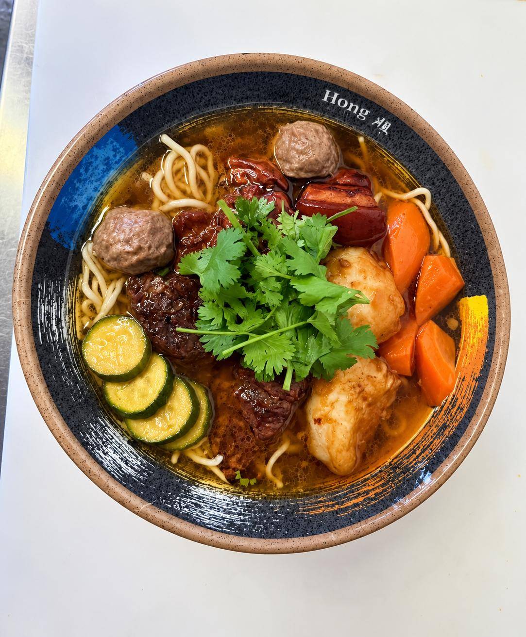 Four Delights Noodle Soup (Fish Fillet & Beef Meatballs & Beef & Braised Pork)