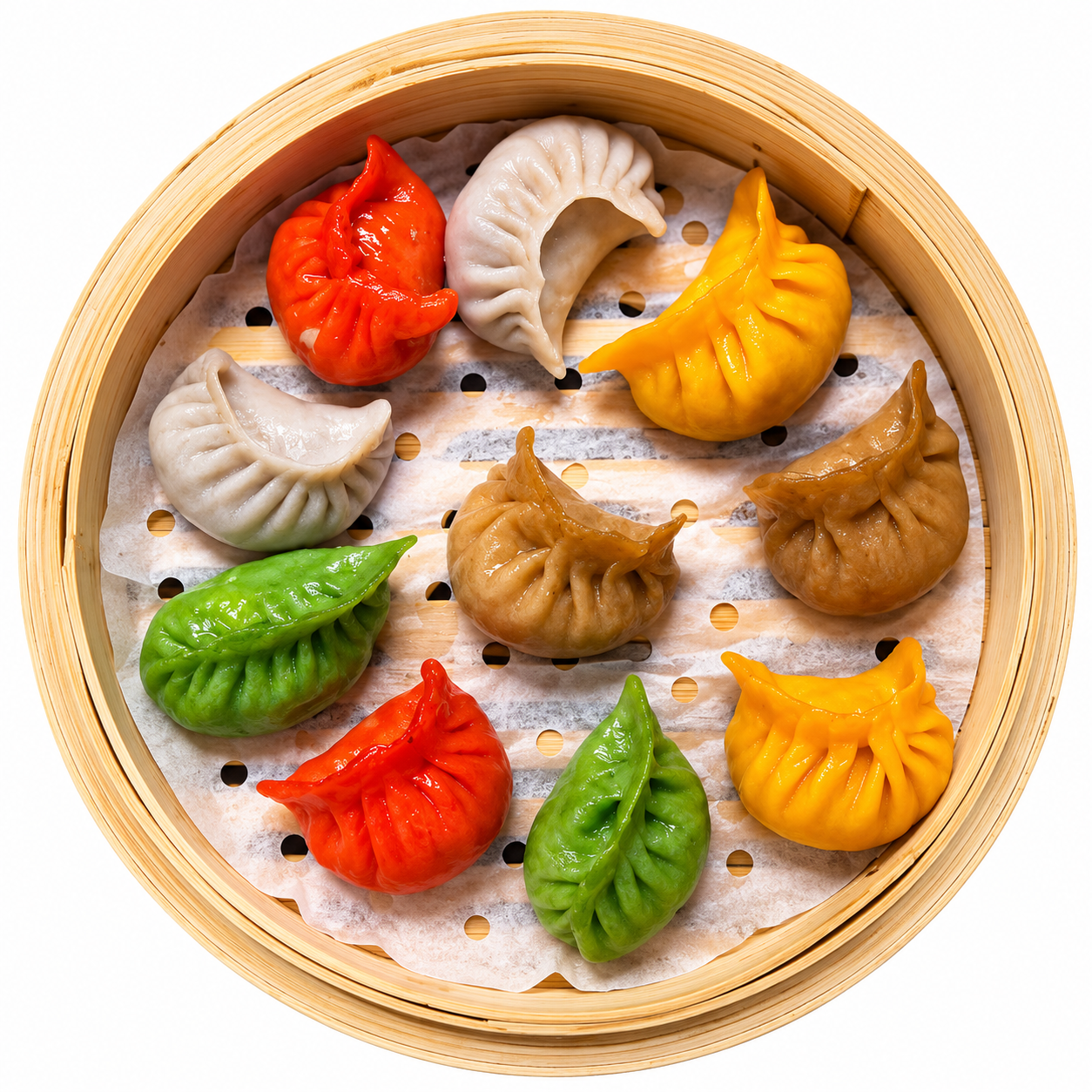 Rainbow Steamed Dumplings