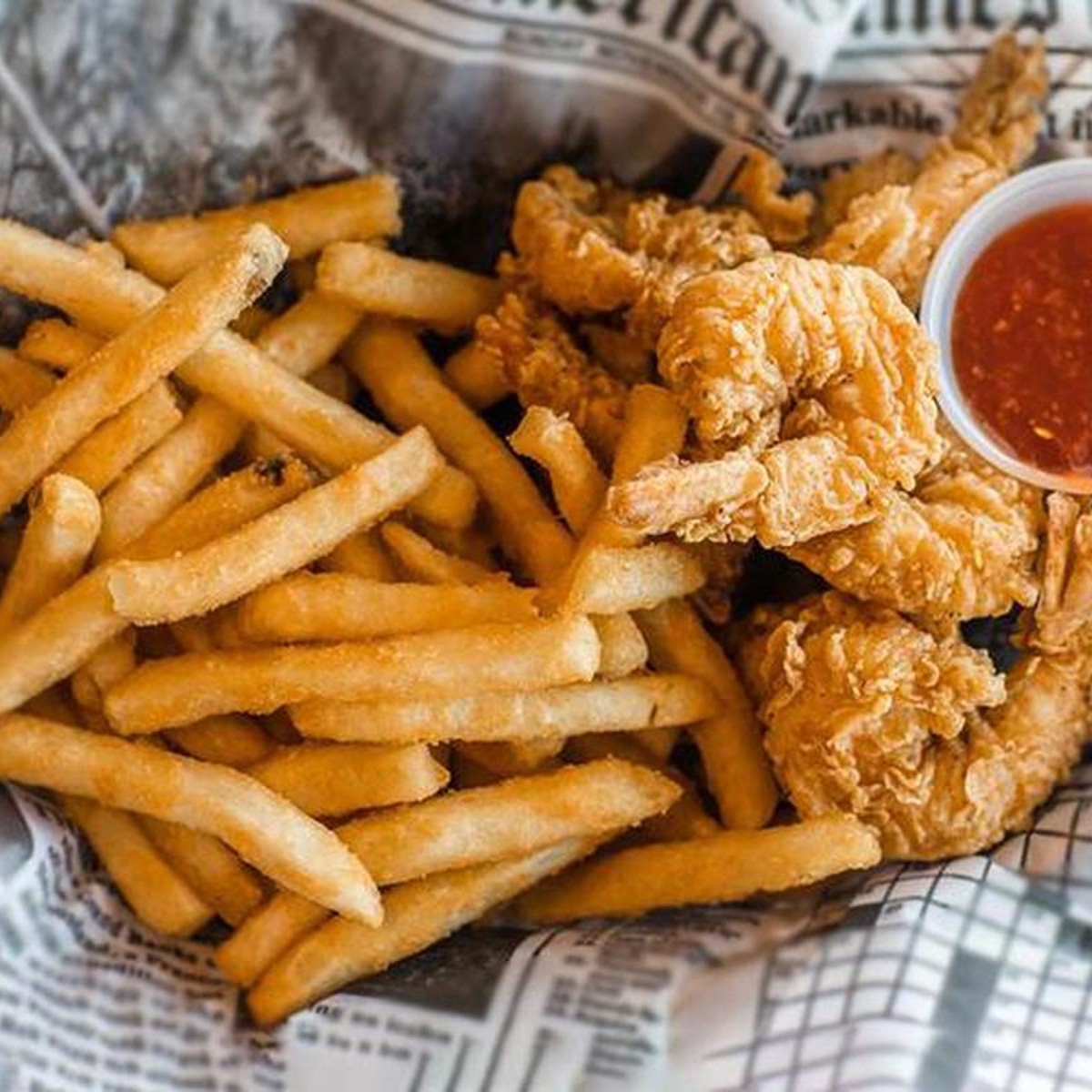 Shrimp Basket (8) — Hook & Reel Cajun Seafood & Bar