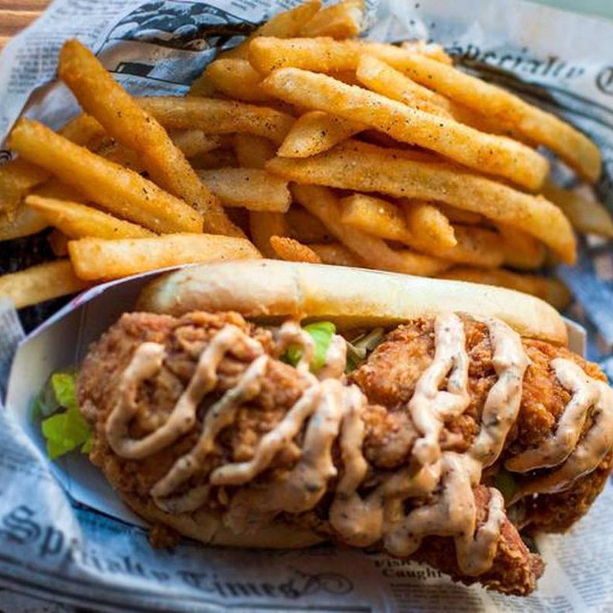 Chicken Po' Boy — Hook & Reel Cajun Seafood & Bar