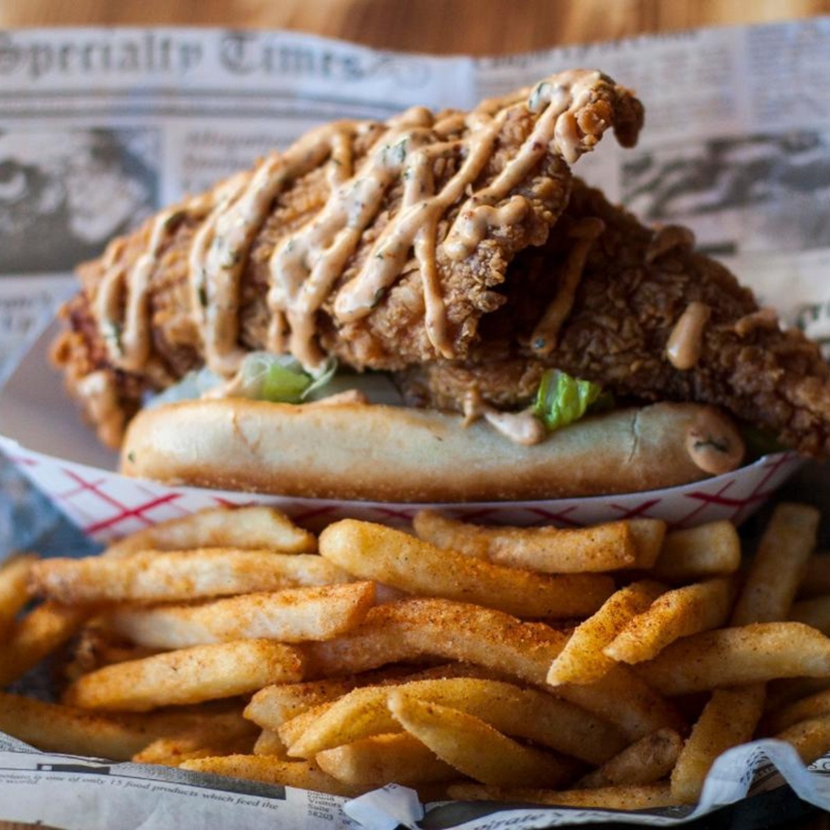 Flounder Po' Boy — Hook & Reel Cajun Seafood & Bar