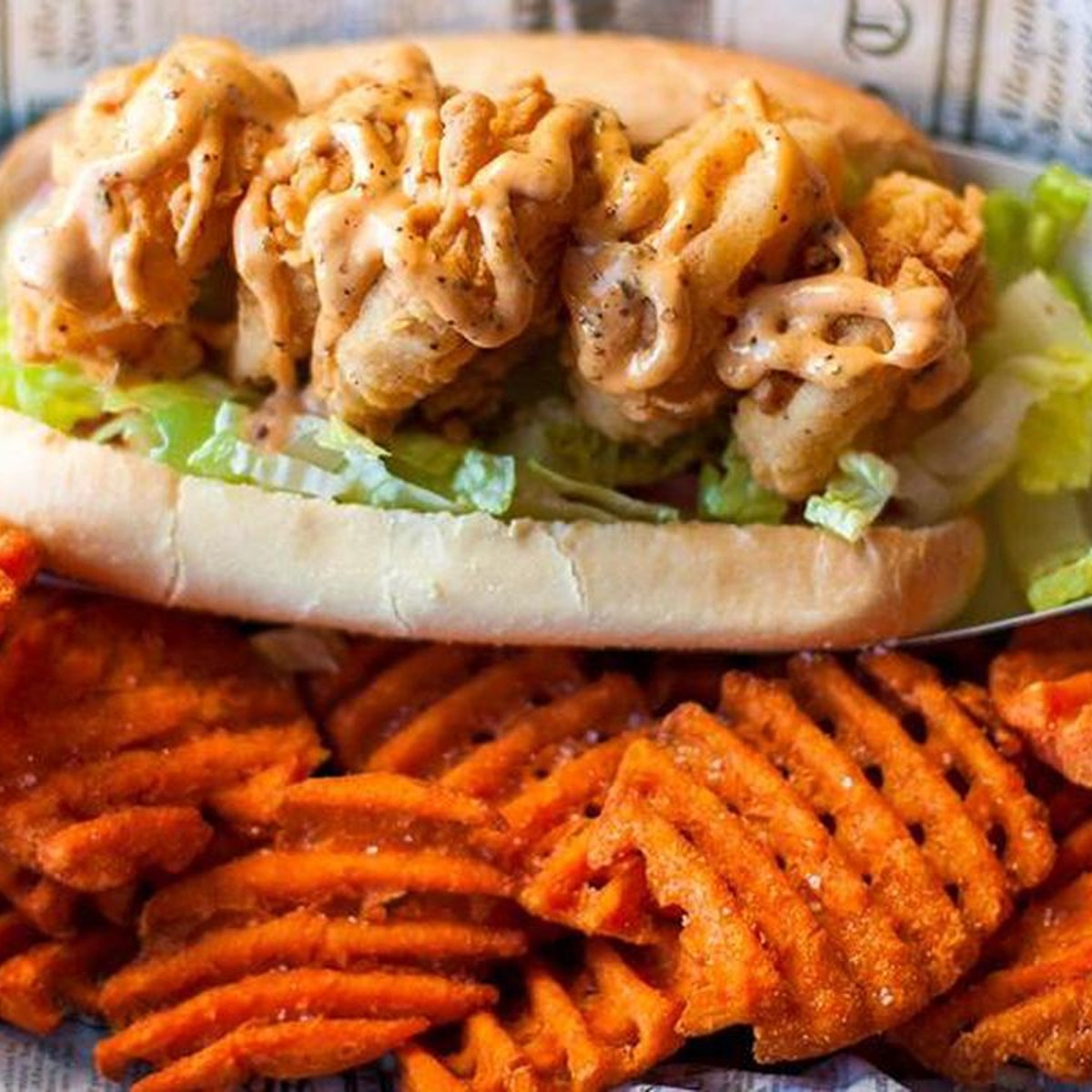 Shrimp Po' Boy — Hook & Reel Cajun Seafood & Bar
