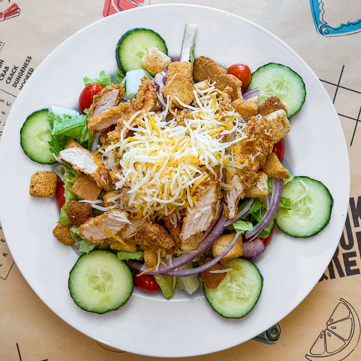 Chicken Tender Salad — Hook & Reel Cajun Seafood & Bar