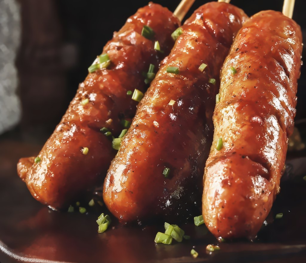 Taiwanese Sausage Skewers (2 pcs) — Mr Zheng Noodle House