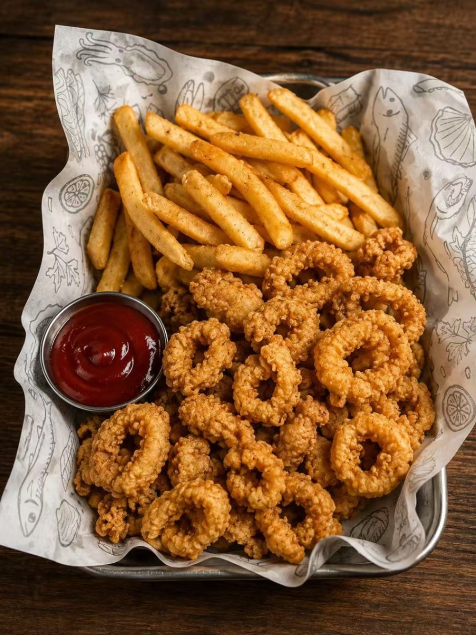Fried Calamari Basket — Ocean 7 Boiling Seafood & Bar