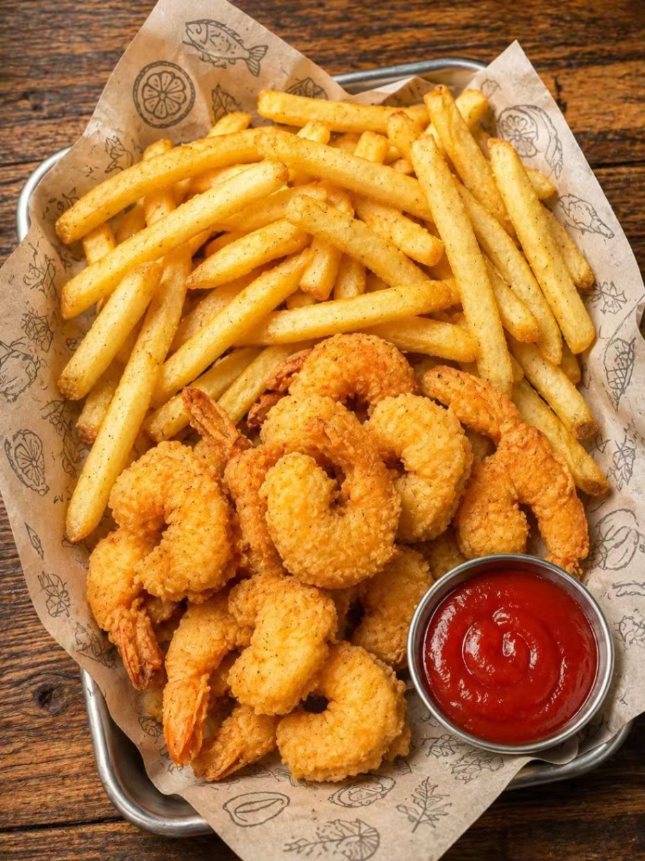 Fried Jumbo Shrimp Basket (6 Pcs) — Ocean 7 Boiling Seafood & Bar