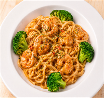 Juicy Cajun Shrimp Pasta — Ocean 7 Boiling Seafood & Bar