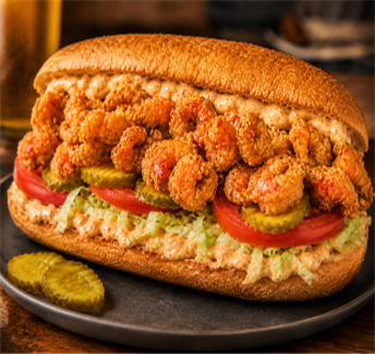 Fried Crawfish Po Boys — Ocean 7 Boiling Seafood & Bar