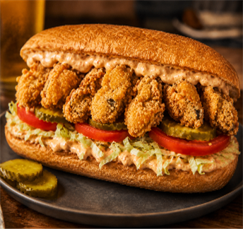 Fried Oyster Po Boys — Ocean 7 Boiling Seafood & Bar