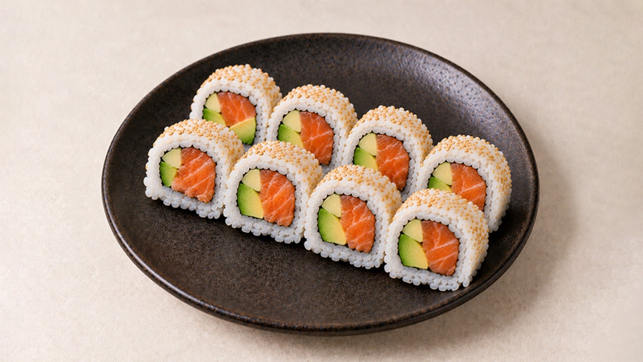 Salmon Avocado Roll(8) — Sushi Factory Poki